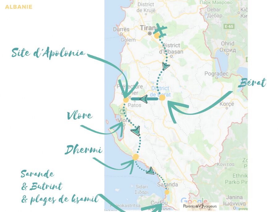 road trip albanie itinéraire sur 6 jours