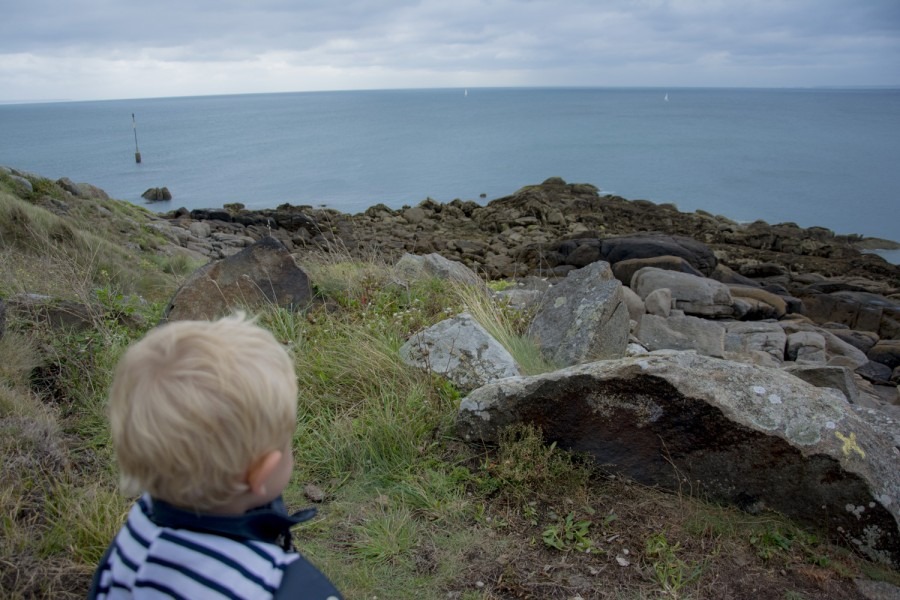 Chausey avec un enfant
