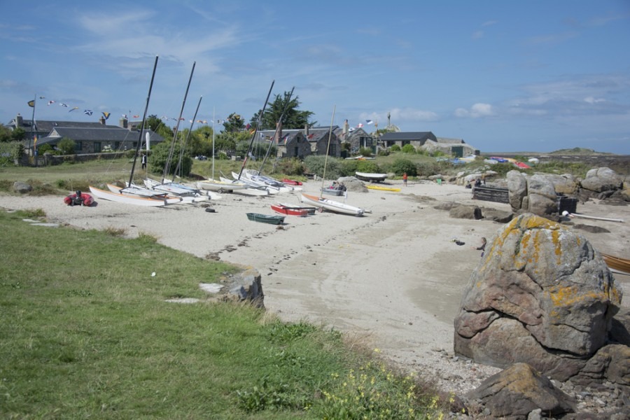 Chausey avec un enfant