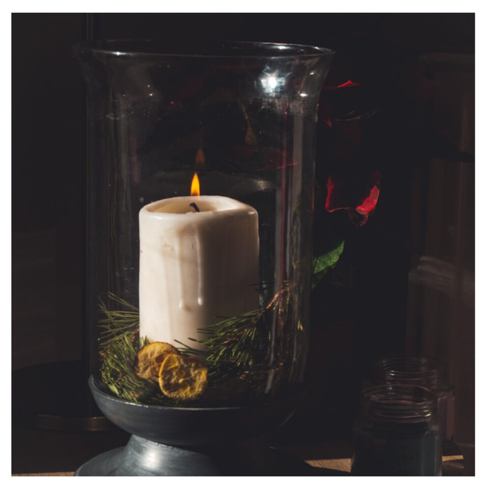 Déco bougie en utilisant les pelures d'orange