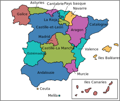 Vacances en Espagne en famille par région