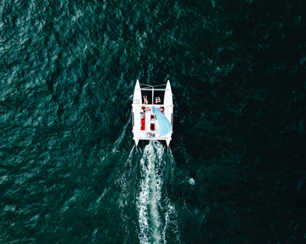 en bateau en famille
