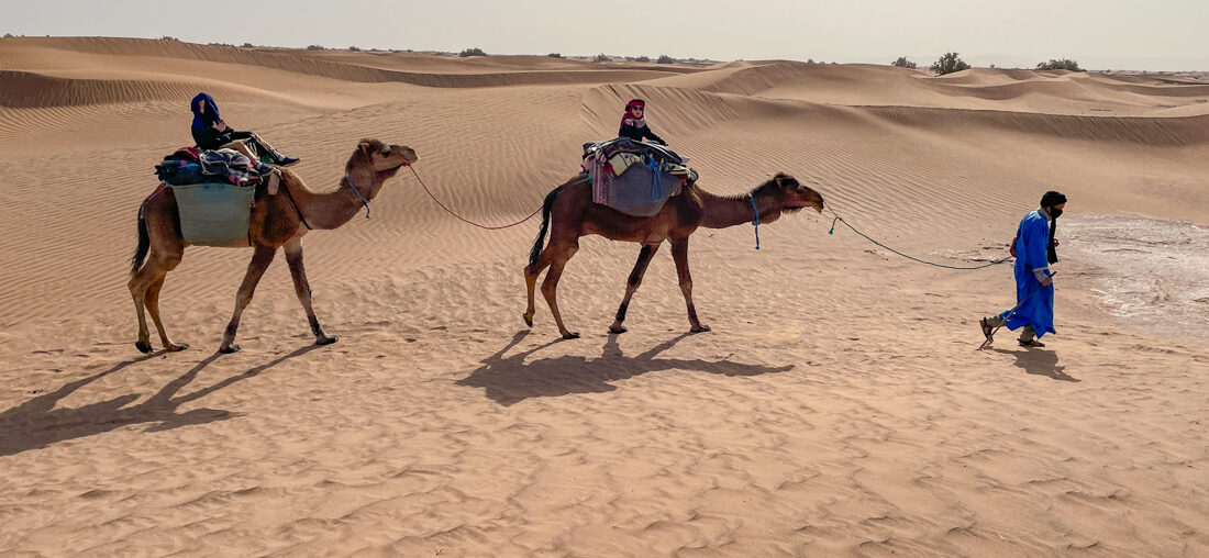 trek desert marocain en famille