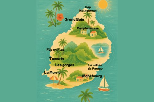 carte touristique de l’île Maurice