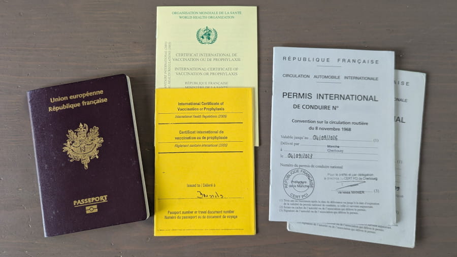 documents indispensables pour un tour du monde