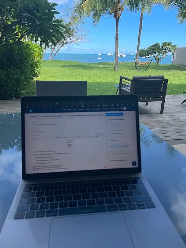 ma vue depuis la terrasse a maurice